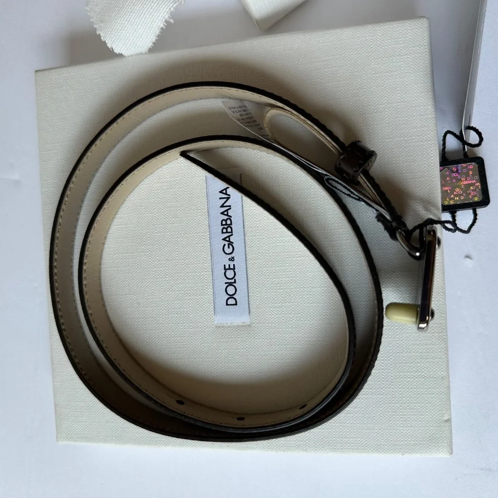 Dolce&Gabbana leather belt logo buckle size S 57cm